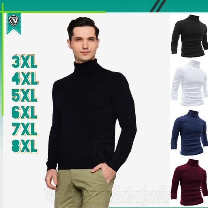 Kaos turtleneck pria outlet