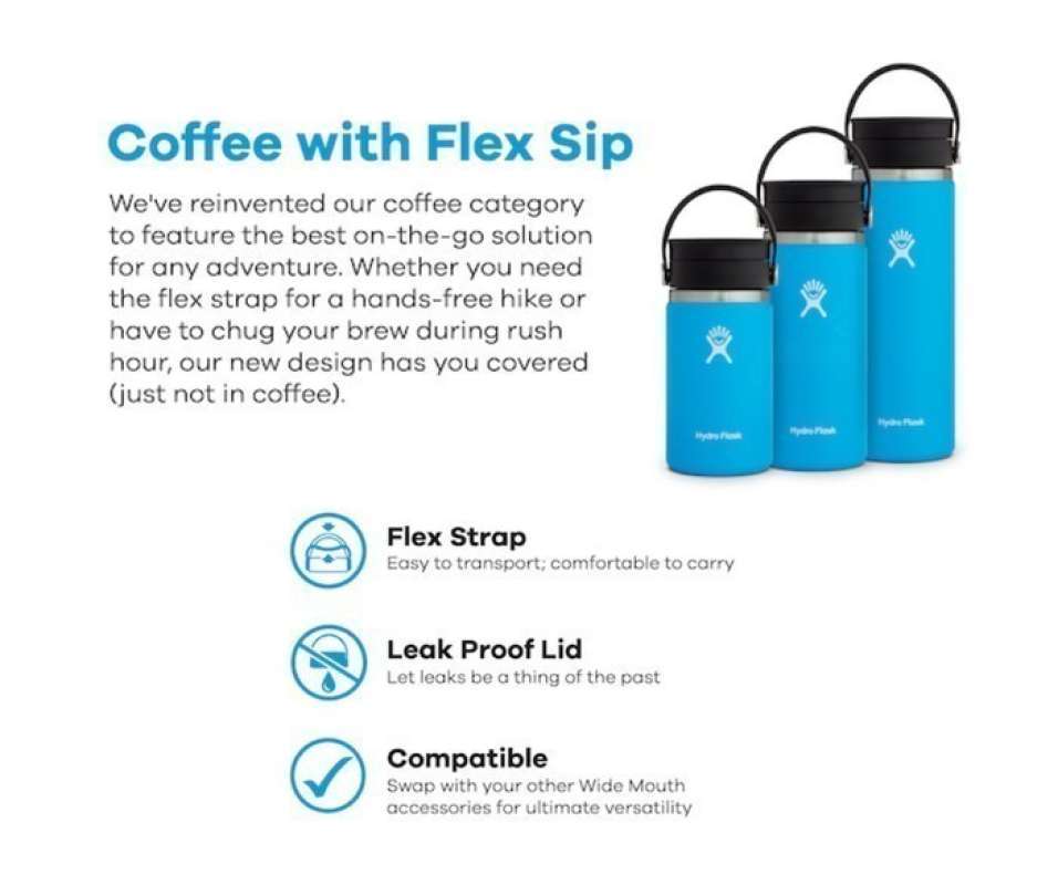 Hydro Flask 16 oz Wide Mouth Coffee + Flex Sip Lid - 473 ml - Dew