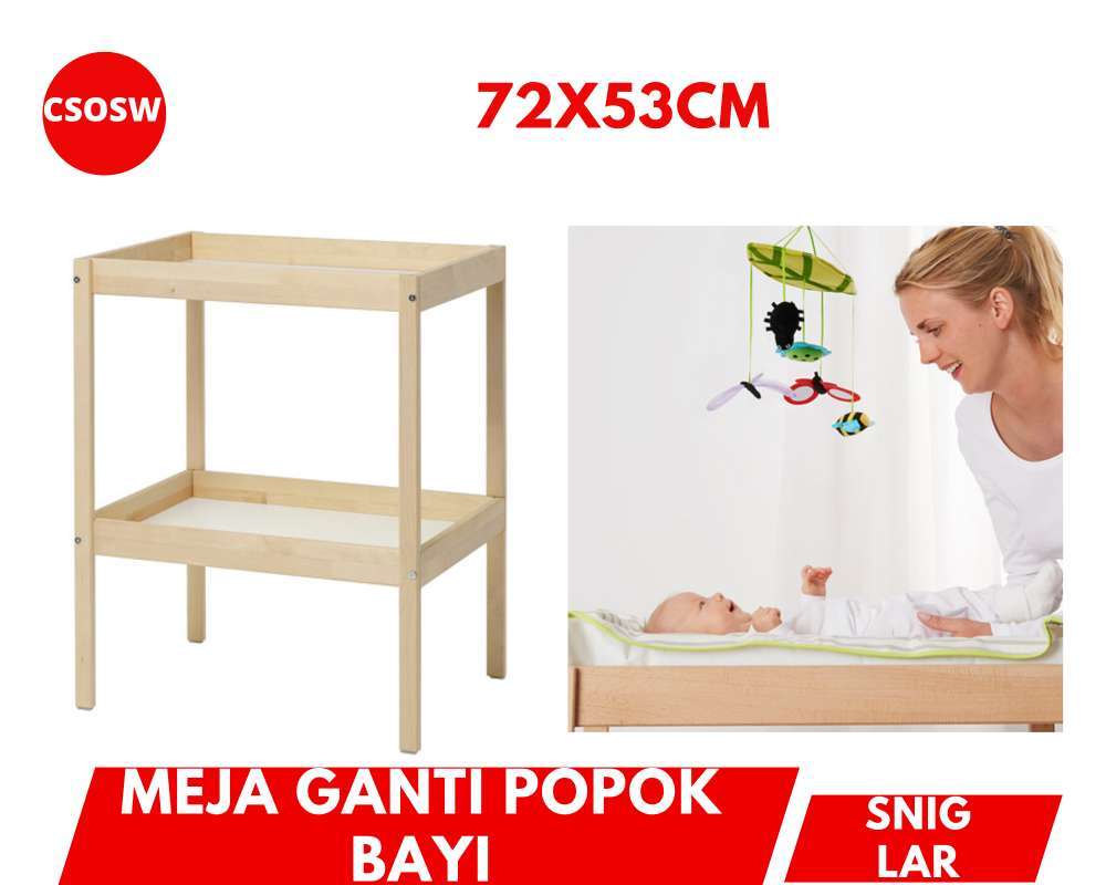 Jual Meja Ganti Popok Bayi Changing Table Kayu Beech Putih 72x53 Cm Sniglar Di Seller One Stop Web Mekar Bakti Kab. Tangerang Blibli