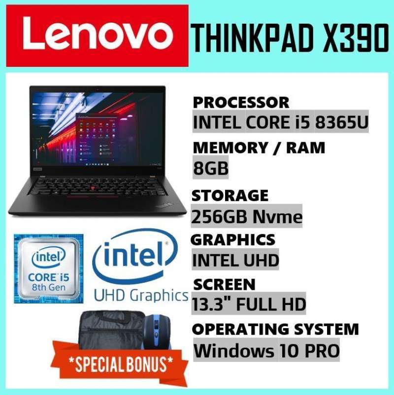 Jual Lenovo Thinkpad X390 Intel core i5 Gen 13 inch 8GB 256GB SSD Black  di Seller KNKBEC1 Babakan Ciamis, Kota Bandung Blibli