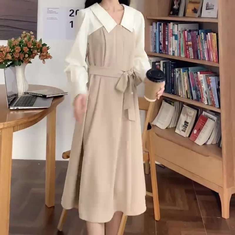 Jual Cod Dress Korea dress Wanita dress Korean Style midi Dress Korea long Dress Dress Korean Style Wanita dress Korean Style Wanita Xl96a Khaki Dress Panjang Di Seller Rpstore Margalaksana Kab. Tasik...