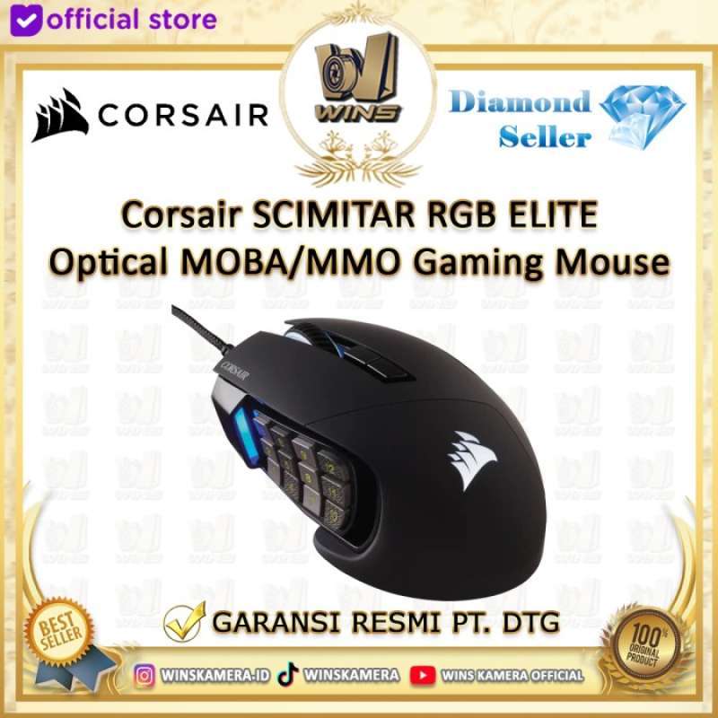 Jual Corsair SCIMITAR RGB ELITE Optical MOBA/MMO Gaming Mouse di Seller  Indah Komputer - Tegal Alur, Kota Jakarta Barat | Blibli