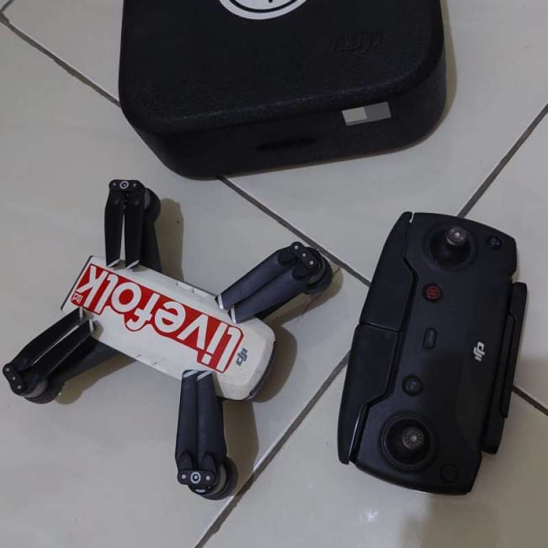 Jual kamera drone dji spark second controller combo full aksesoris