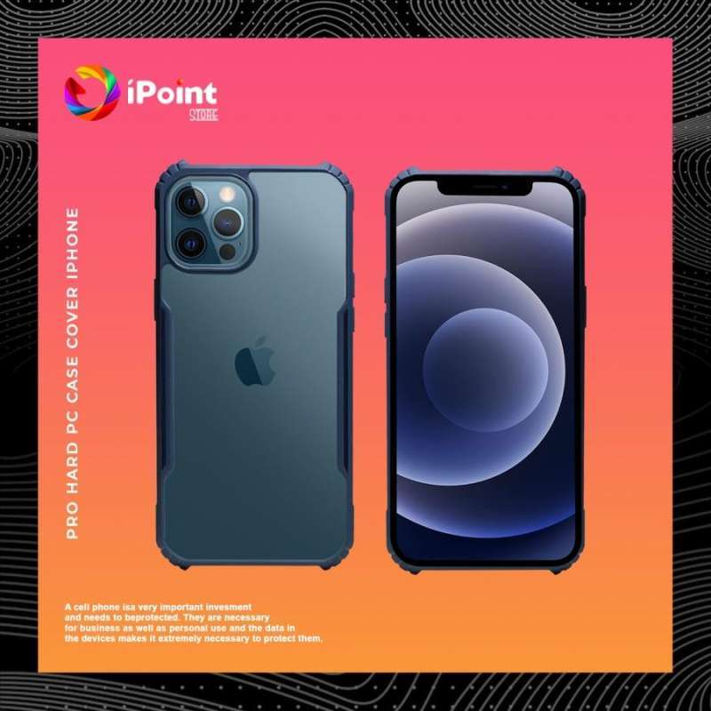 CASE IPHONE 12/12 PRO HARD SILICONE BEZEL WITH BACK TRANSPARANT