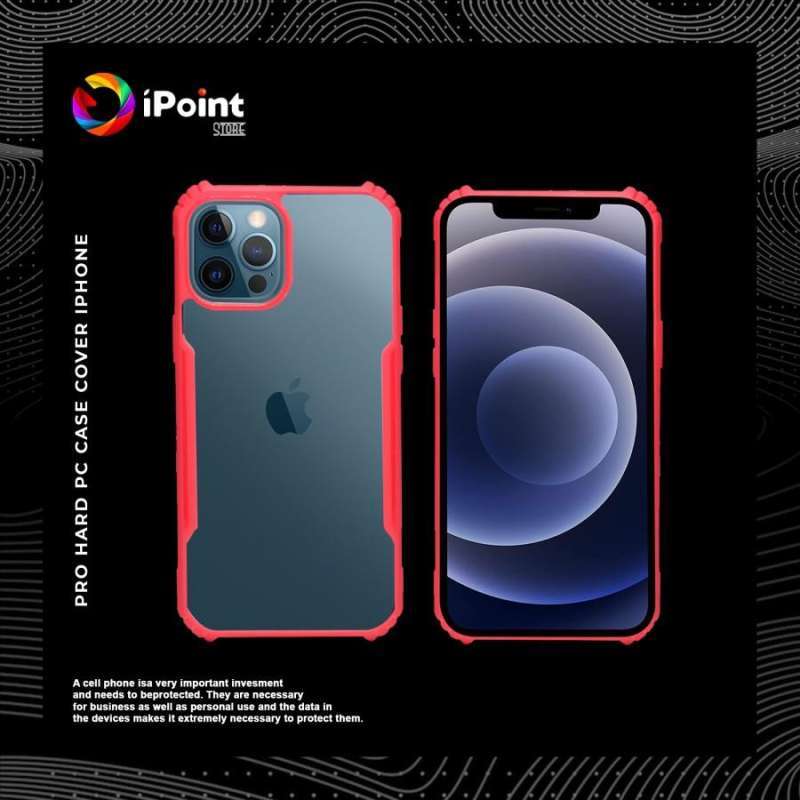 CASE IPHONE 12/12 PRO HARD SILICONE BEZEL WITH BACK TRANSPARANT