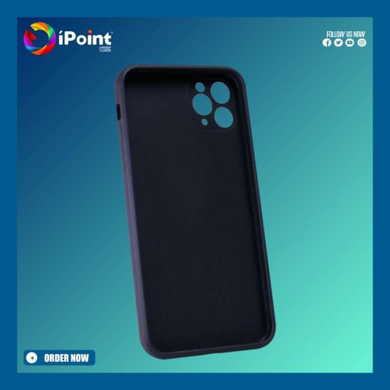 Case iPhone 12 Pro Max Soft TPU Square Logo Hitam