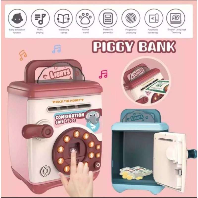 celengan electric atm with password fingerprint mainan edukasi anak