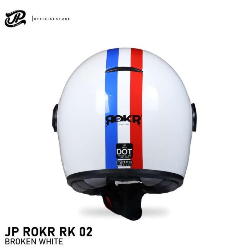 Promo Helm Fullface Retro Jp Rokr Rk 02 Super Black Gloss Xxl