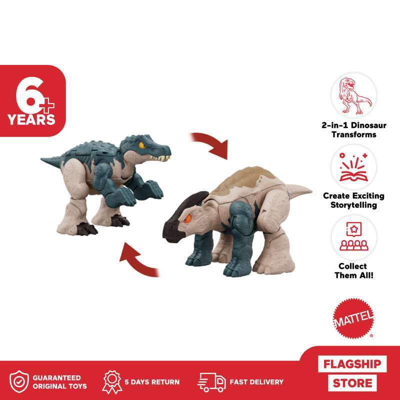 Jual Jurrasic World Dinosaur Transforms Baryonyx Parasaurolhopus