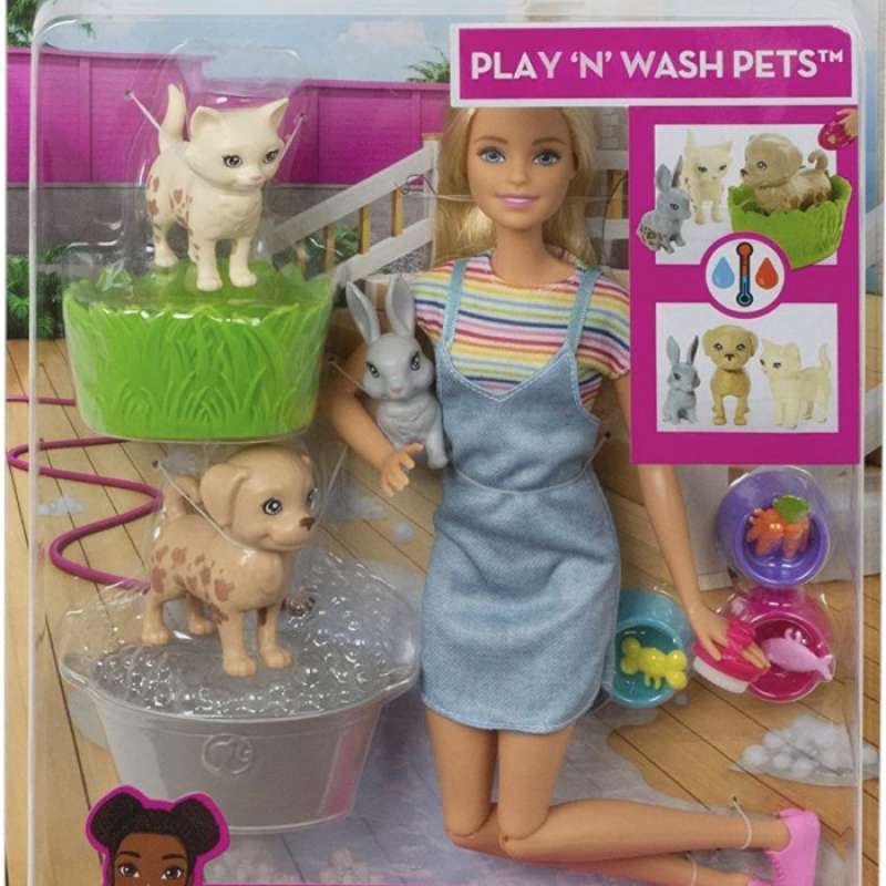 Barbie play and on sale wash pet set