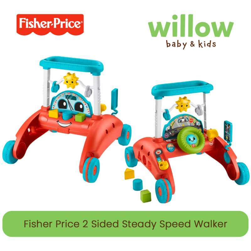 Push Walker Bayi Fisher Price 2 Sided Steady Speed Walker