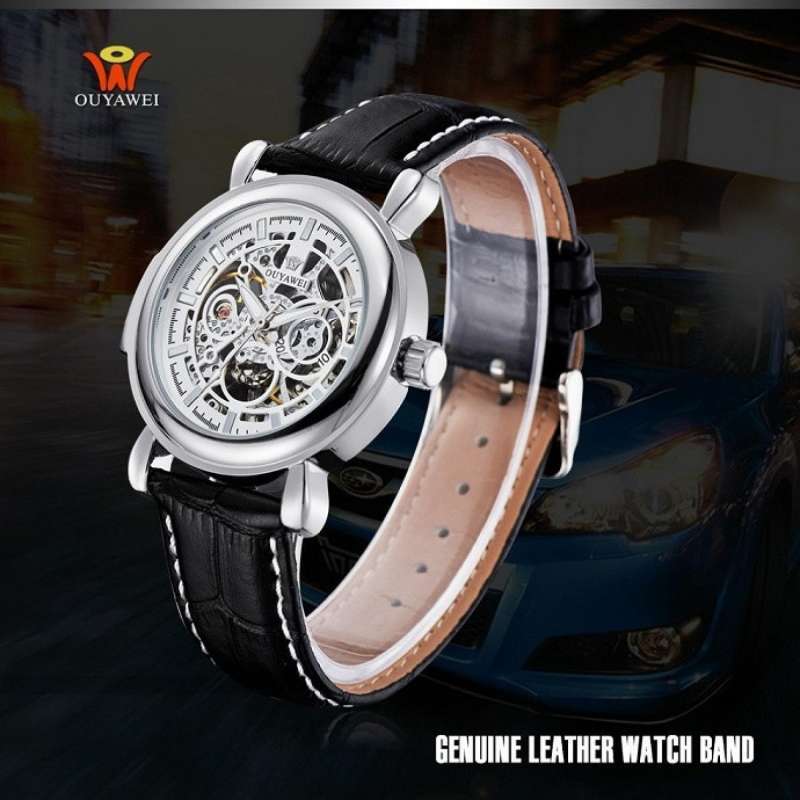 Ouyawei outlet skeleton watch
