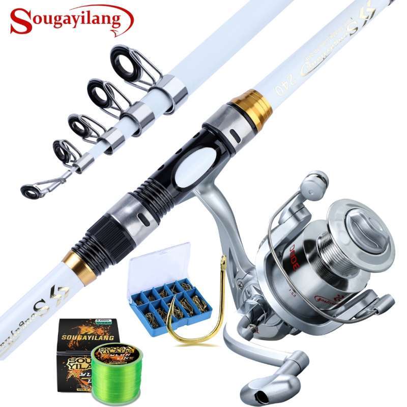 Promo Joran Pancing Set 1.8m-3.3m Telescopic Fishing Rod 6-7