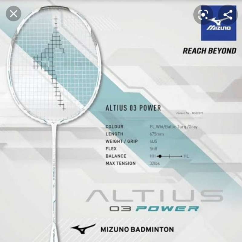 Promo Raket Badminton Mizuno Altius 03 Power Altius03 Full Set