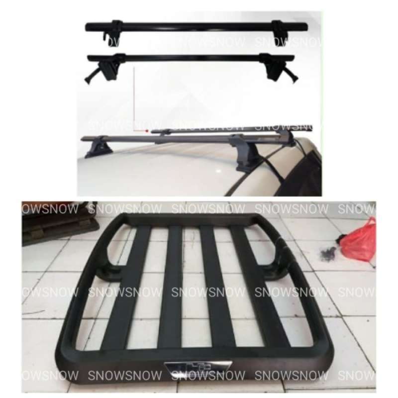 Jual Paket Rak Rack Kaki Jepit Body Mobil Calya Sigra Roof Rack