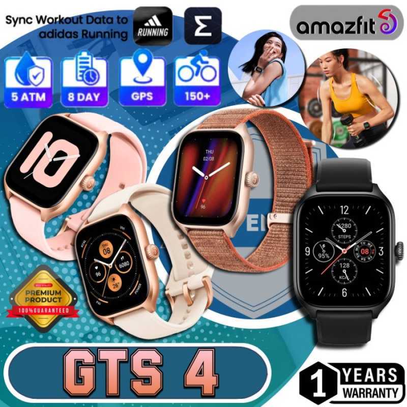 Promo Amazfit GTS 4 1.75inch HD AMOLED Display GPS SpO2 Stylish Smart Watch  Diskon 33% di Seller Mba Ayu - Tugu Selatan, Kota Jakarta Utara