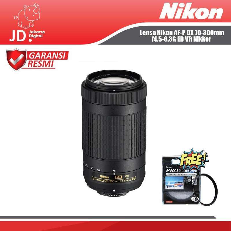 Lensa Nikon AF-P DX 70-300mm ED VR Nikkor RESMI