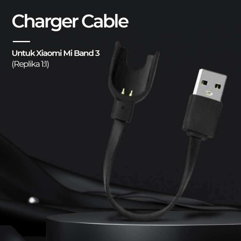Promo Xiaomi Mi Band 3 Charger Cable Replika 1 1 OD2 Black