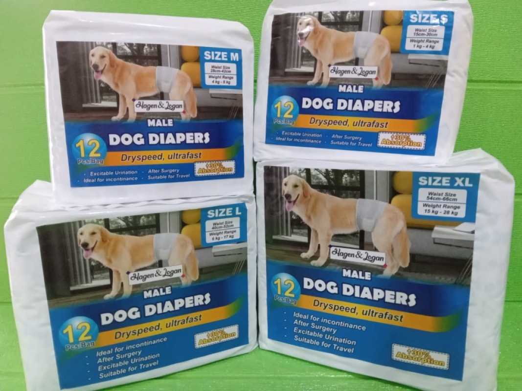 Jual Dog Diapers For Male Size S-xl Hagen Logan Pampers Anjing