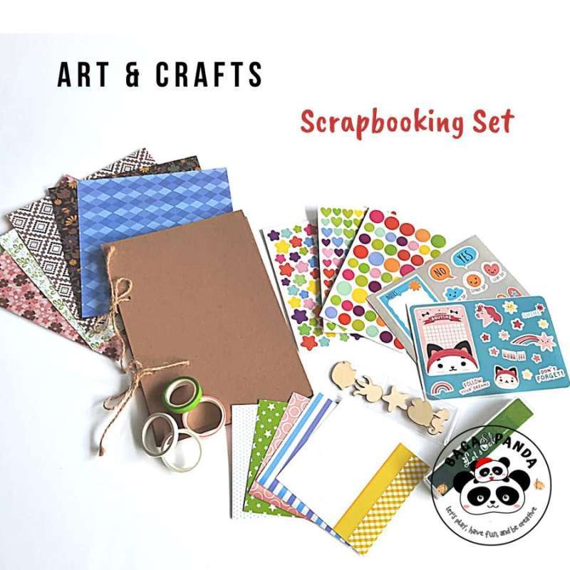 Jual Scrapbook Supplies Kit - Paket Scrapbook Aesthetic Design di