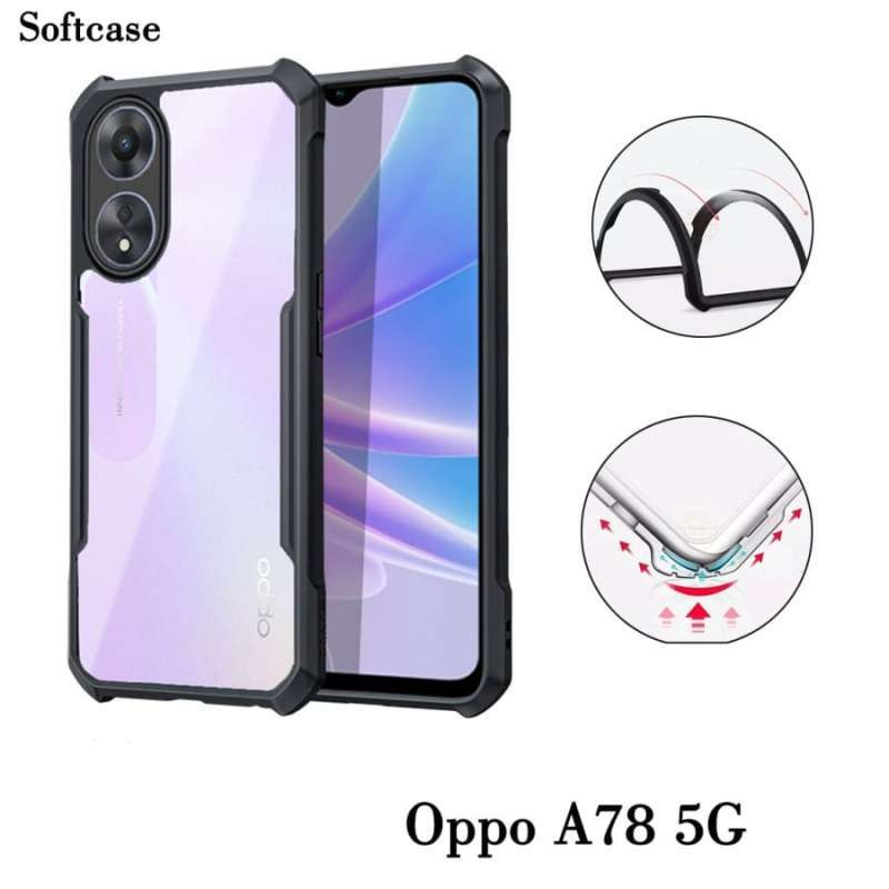 Buy Knotyy Shock Proof Eagle Back Cover Case For Oppo A78 5G | Hard | 360 Degree Protection| Transparent Full Armor Device & Camera Protection (Black Bumper) Online At Best Prices In India