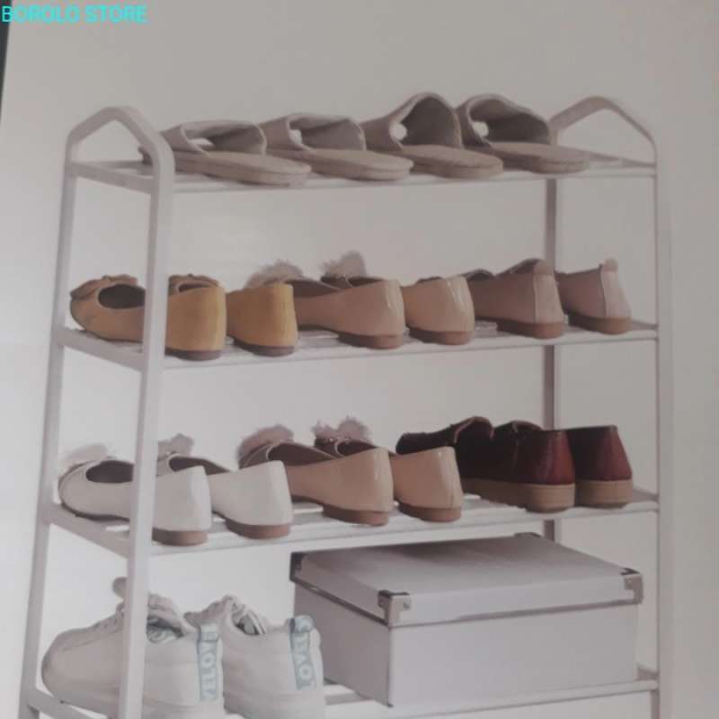 Stora Rack Sepatu 4 Tingkat Putih Ori Ace Hardware