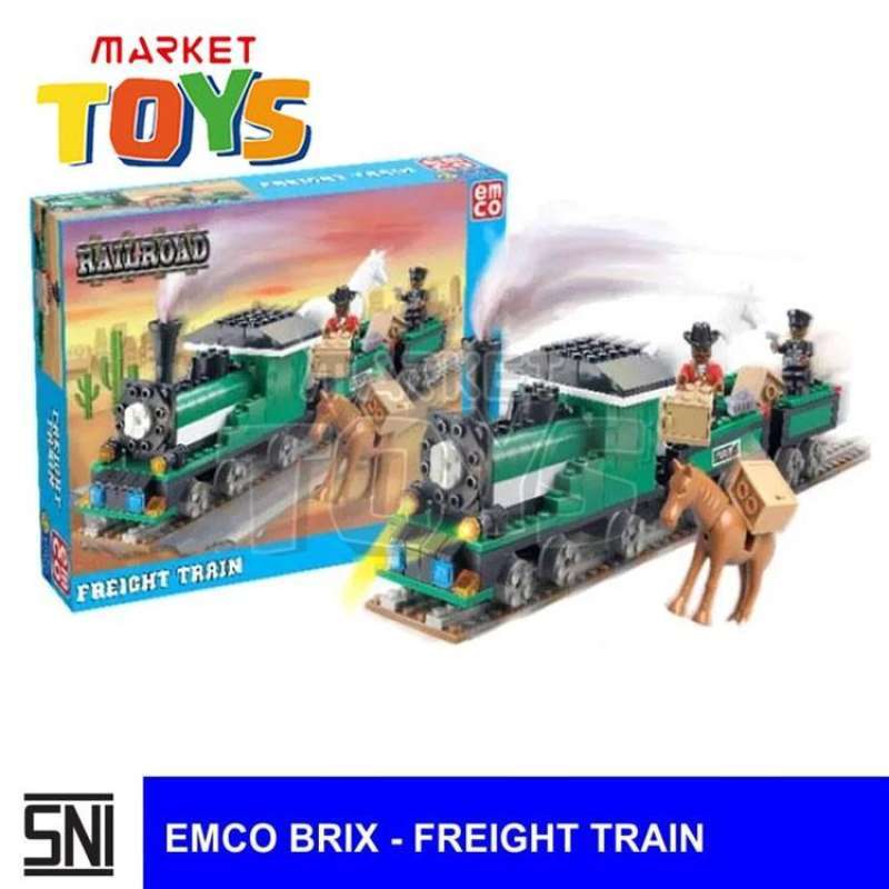 Jual EMCO BRIX FREIGHT TRAIN Mainan Anak Balok Lego Kereta Api