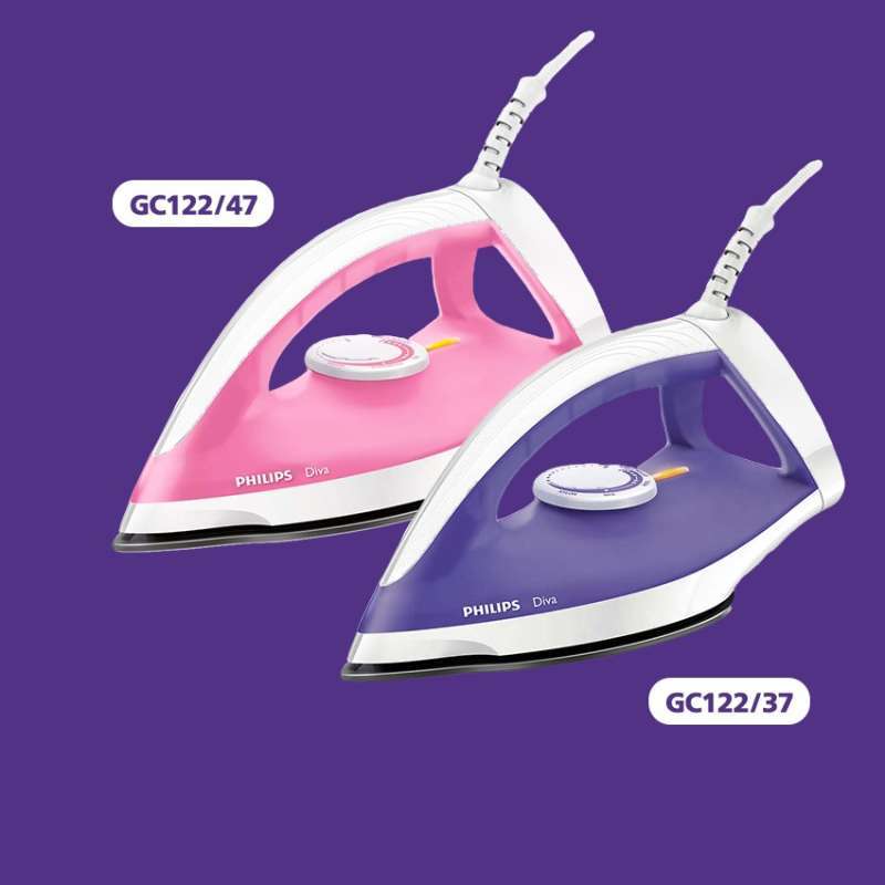 Diva dry iron store 350w gc122 purple