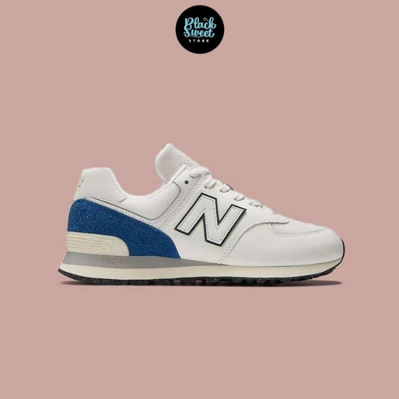 SEPATU SNEAKERS NEW BALANCE 574 WHITE ROYAL BLUE