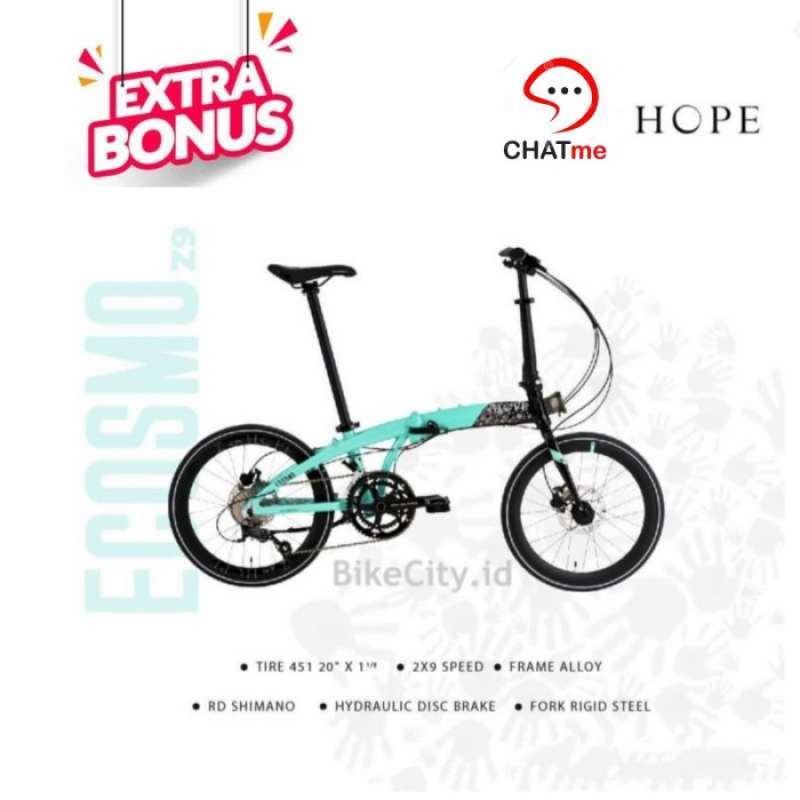 sepeda lipat element ecosmo z9 hope 20 inch 2x9 speed new