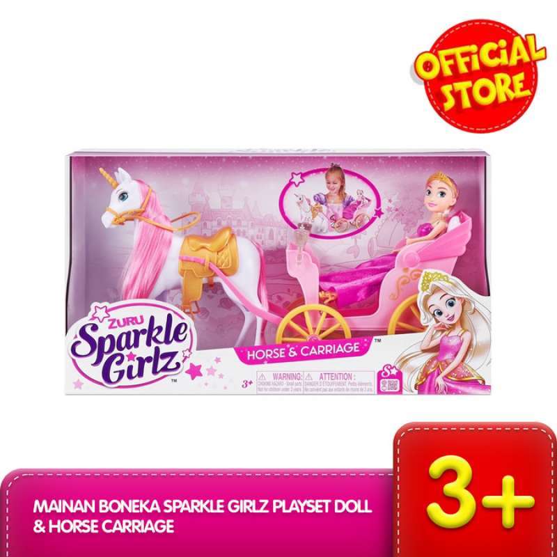 Jual Mainan Boneka SPARKLE GIRLZ Playset Doll Horse Carriage di