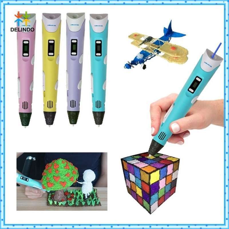 3D Pen Pulpen Dimensi Stereoscopic Printing Pen Portale Mainan