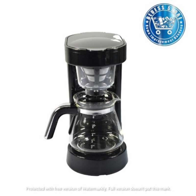 Gevi 4-Cup Coffee Maker with Auto-Shut Off, Cone Filter, Stainless Steel Finish, 600ml
