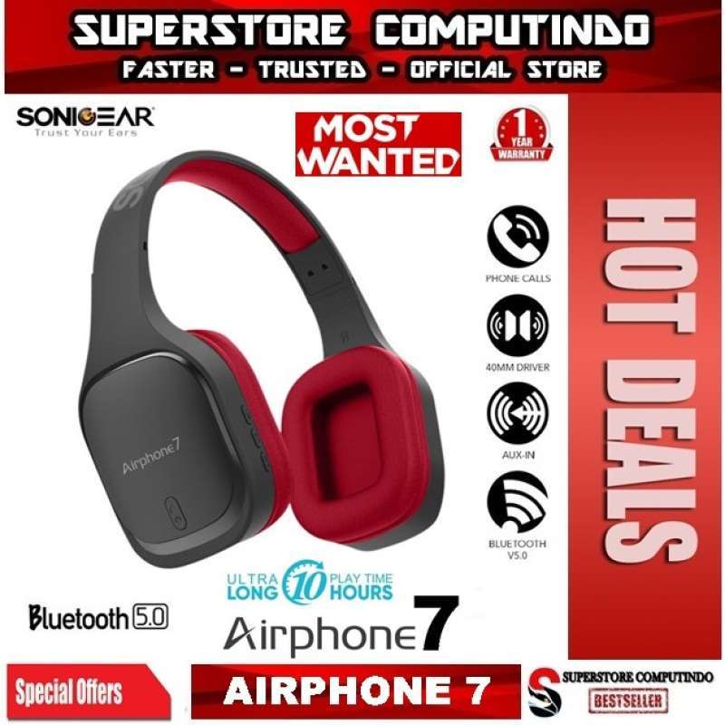 Sonicgear airphone 7 bluetooth headphones clearance