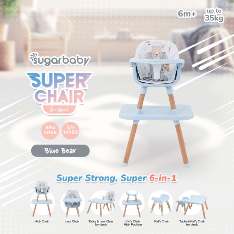 Sugar Baby High Low Chair Baby Sugar Doodle Plus 3-in-1
