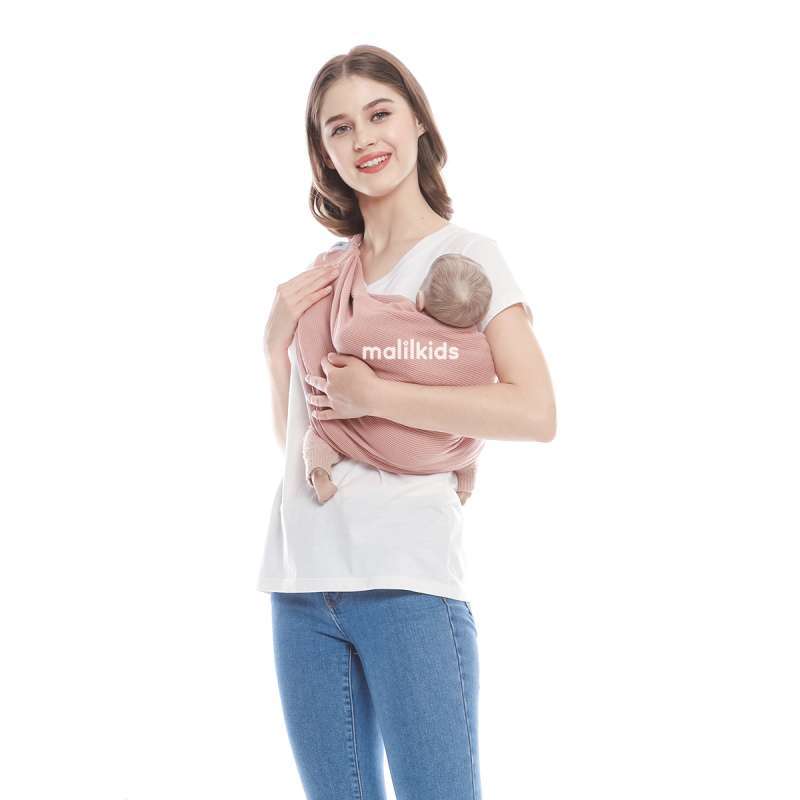 Malilkids Gendongan Bayi Geos Sling Pouch Waffle Knit Double Layer (Dengan  Busa di Pundak) - Main Image