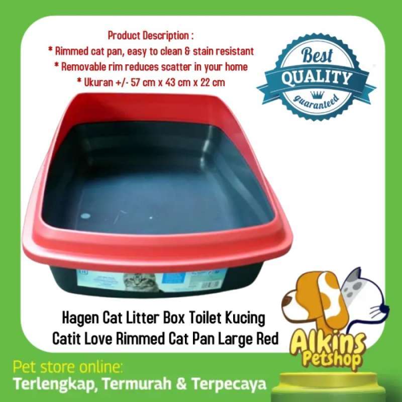 Promo Cat Litter Box Kucing Hagen Cat It Rimmed Cat Pan Large