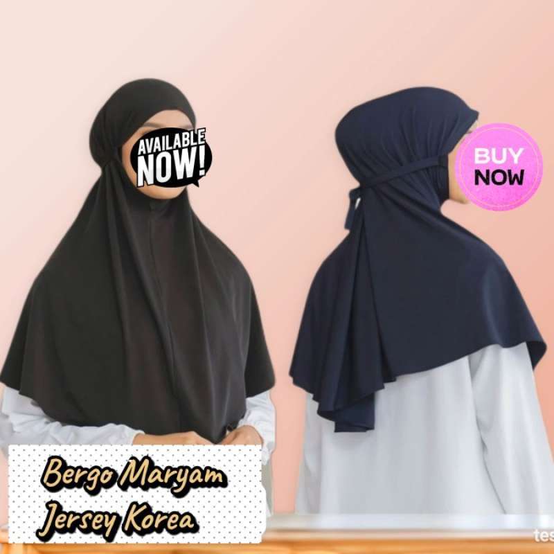 Jual Hijab Kerudung Jilbab Bergo Instan Tali Jersey Korea Casual