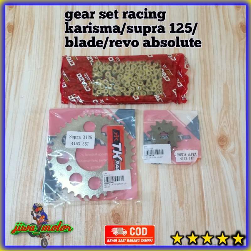 Gear set tk sale supra x 125
