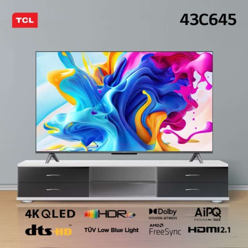 Promo TCL LED 43C645 - 4K - QLED - GOOGLE TV - 60HZ- 43 ich+