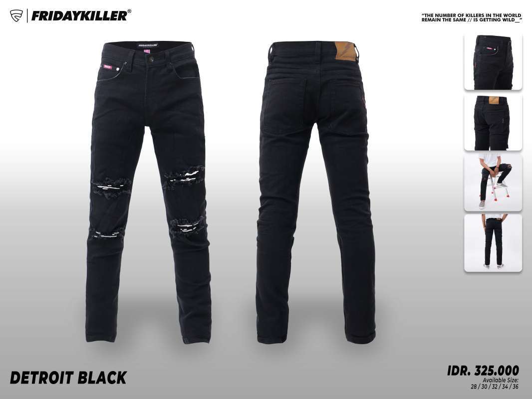 Jual Celana Panjang Denim Friday Killer Detroit Black 28 Di Seller Friday Killer Clothing Budagan buddagan Kab. Pamekasan Blibli