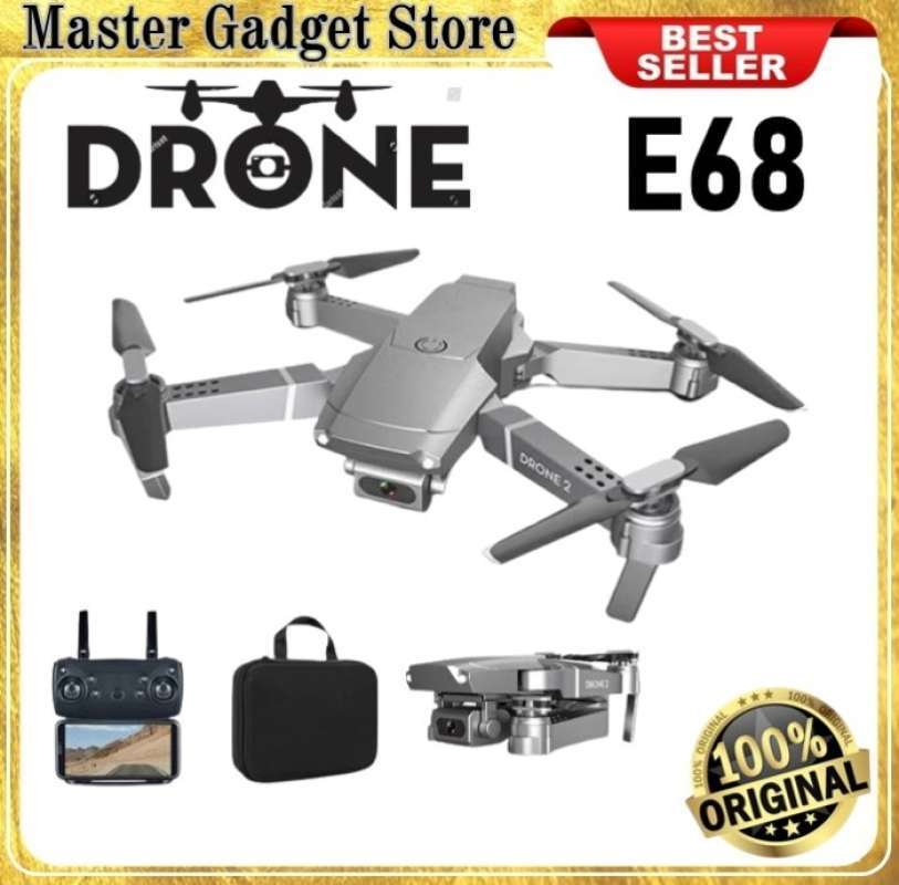 Promo Drone E68 4K HD Kamera WIFI FPV APP Controle Quadcopter