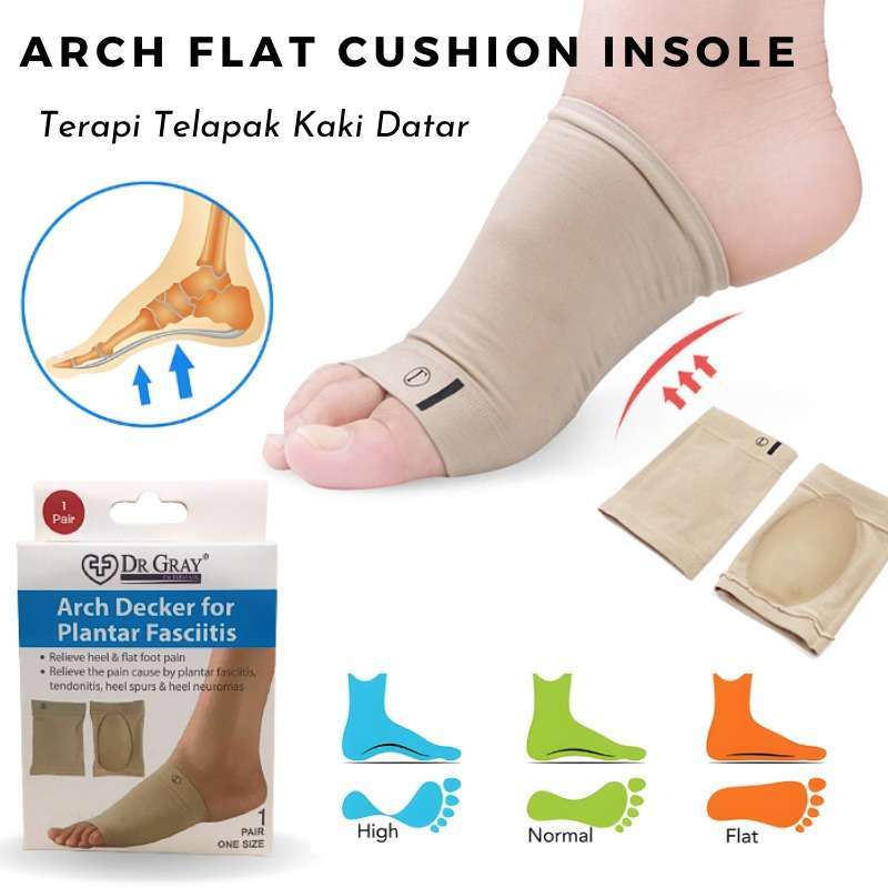 Terapi Telapak Kaki Datar Kaos Kaki Sakit Sol/Arch Flat Cushion Insole -FCT