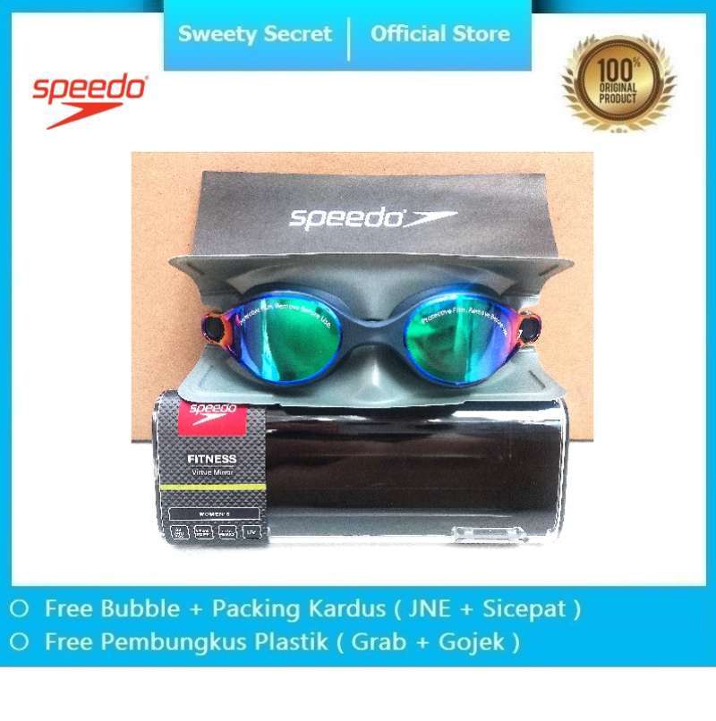 Kacamata Renang Speedo Dewasa Virtue Mirror Women Blue Green ORIGINAL