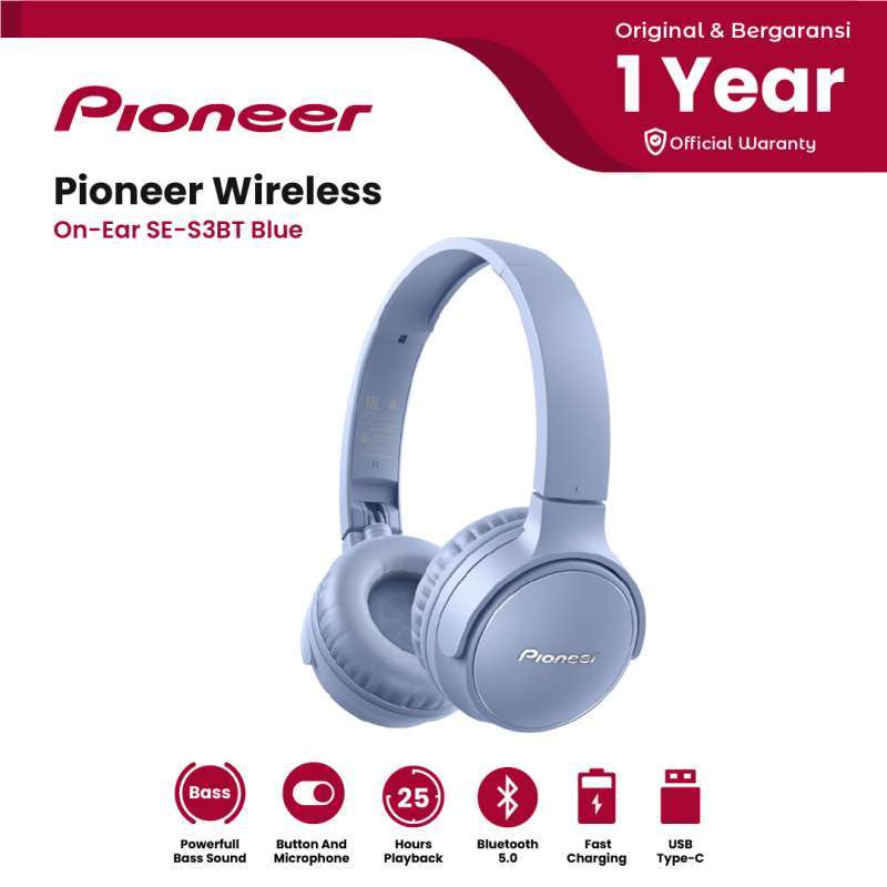Promo Pioneer SE S3BT SE S3 BT Wireless On Ear Stereo Headphones