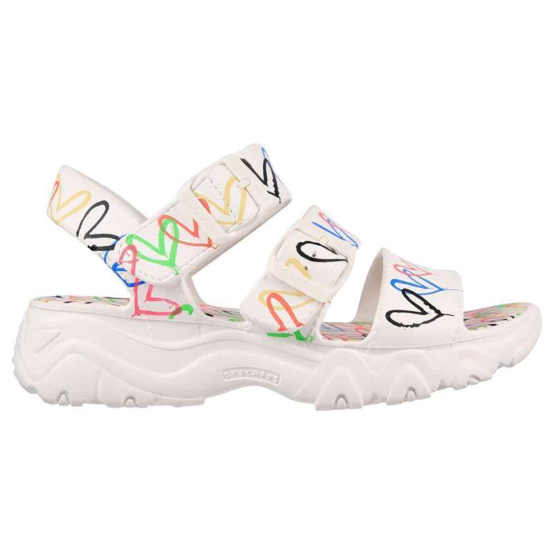 Sepatu Sandals Wanita Skechers D Lites 2.0 x James Goldcrown Heart You White Multi Original