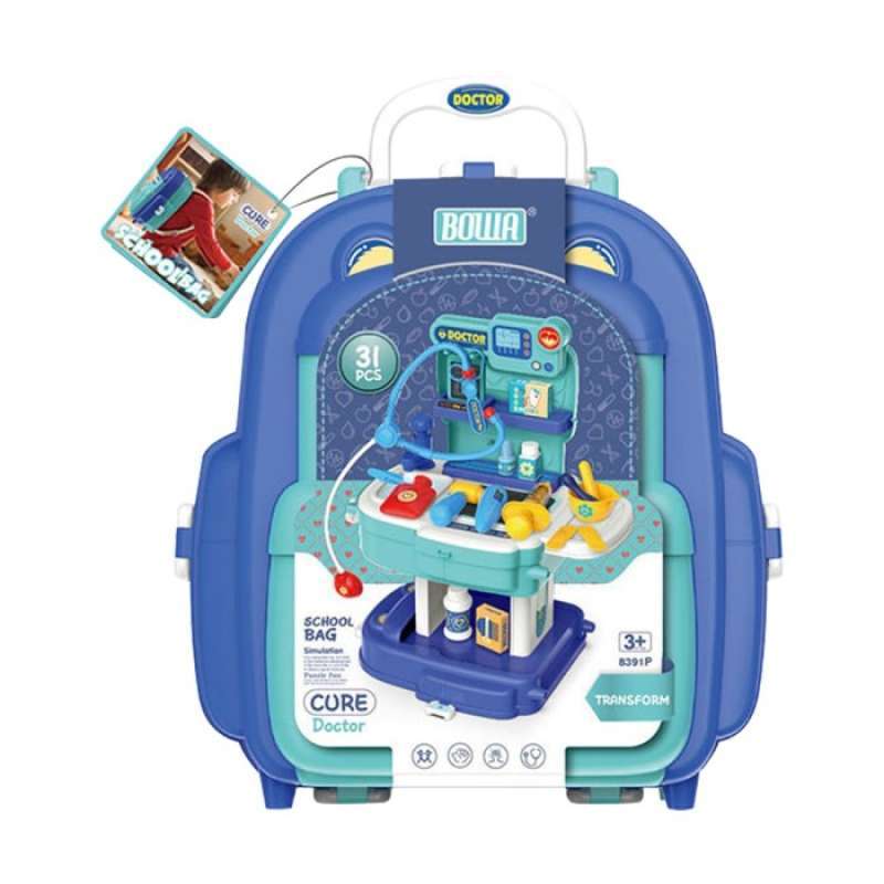 bowa in school bag cure doctor suitcase table pretend play set ori