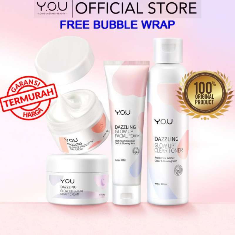 Paket 1 Set Skincare Y.O.U The Dazzling Glow Up Series You Sandra Dewi