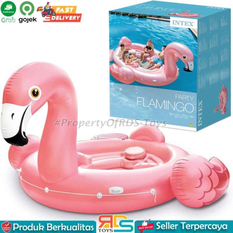 Promo INTEX Pelampung Jumbo Dewasa Flamingo Party Island 57267