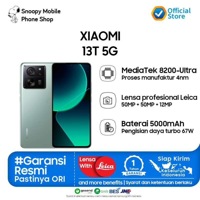 Jual Xiaomi 13T 5G - 12/256GB - GARANSI RESMI PT. XIAOMI INDONESIA di  Seller Snoopy Mobile Phone Shop Official Store - Online - Kota Bandung